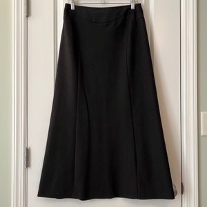 Vintage The Limited Stretch Long Wool Skirt in Black, Size 8